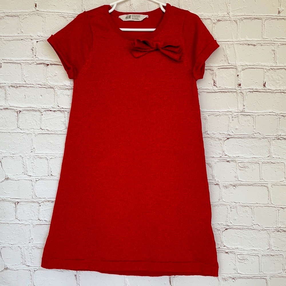 H&M Girls Red Dress Size 6-8 Years